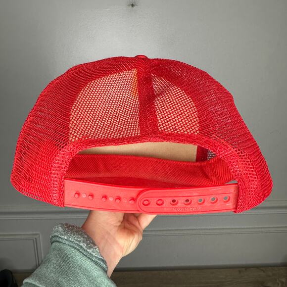 Vintage 1980s Coca-Cola Classic Scrambled Eggs Embroidered Red Trucker Hat - Picture 12 of 12